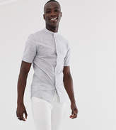 Thumbnail for your product : ASOS Design DESIGN Tall skinny fit textured shirt in light grey