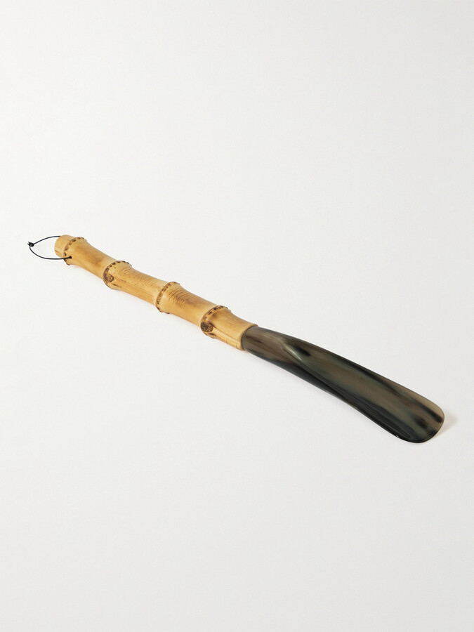 Bamboo and Horn Shoehorn