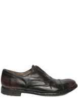 Thumbnail for your product : Officine Creative Washed Leather Oxford Lace-Up Shoes