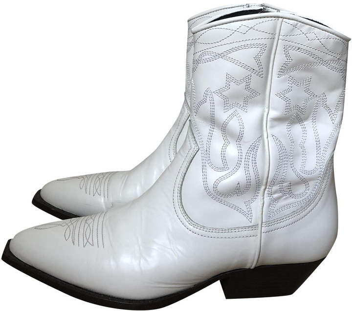 sandro white cowboy boots