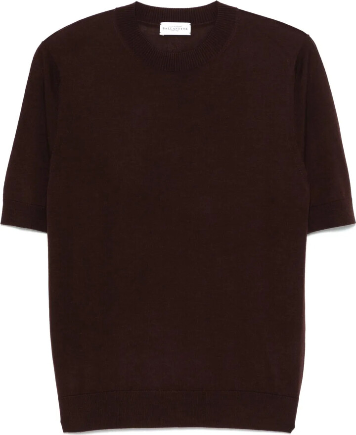 Ballantyne fine-knit wool T-shirt