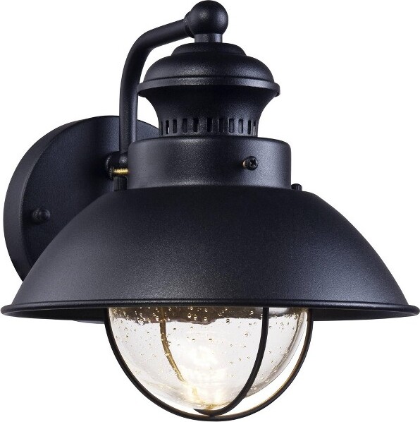John Timberland Rustic Outdoor Wall Light Fixture LED Black 8" Seedy