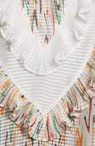 Thumbnail for your product : Opening Ceremony Marble Print Ruffle Blouse