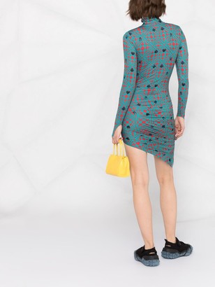 MAISIE WILEN Abstract-Print Fitted Dress