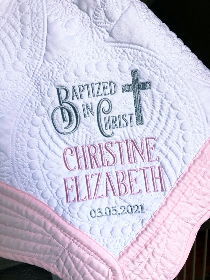 Personalized Christening Blanket