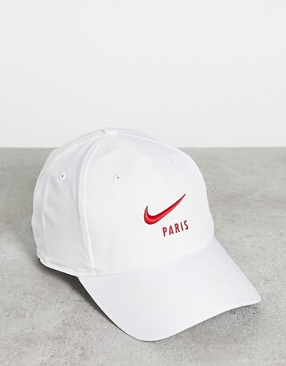 Nike Football Paris Saint-Germain 86 baseball cap in white - ShopStyle Hats