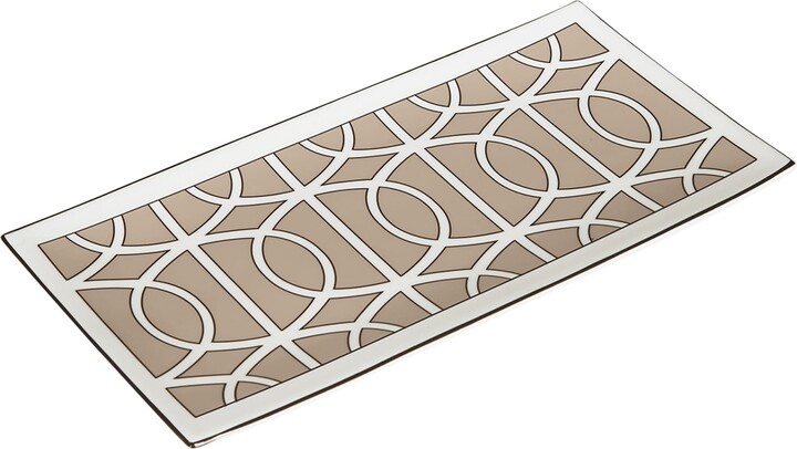 O.W.London Bone China Rectangular Loop Plate