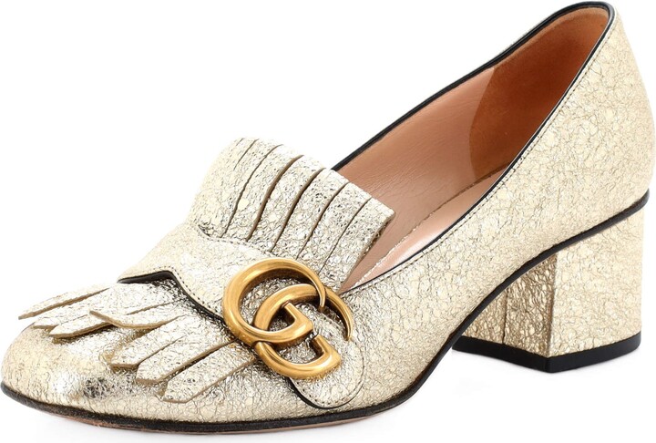Gucci Women's GG Marmont Fringed Pumps Leather - ShopStyle