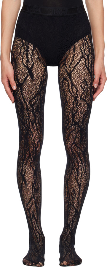 Wolford Satin De Luxe Tights With 100 Denier - Black - ShopStyle