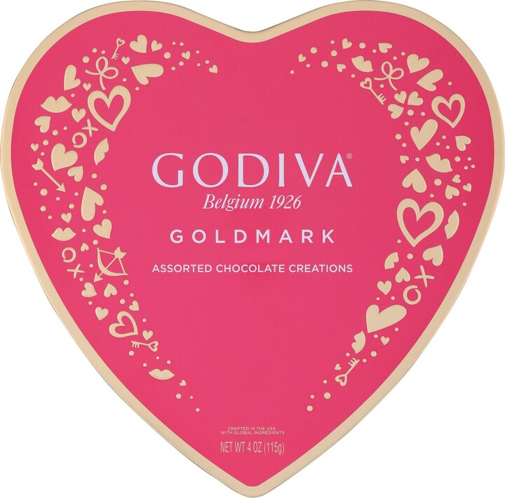 Godiva Heart, 4 OZ