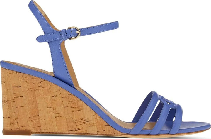 Ferragamo Fieri 70 C Women's Sandals Brown Blue