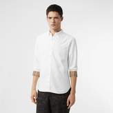 Thumbnail for your product : Burberry Check Cuff Cotton Oxford Shirt