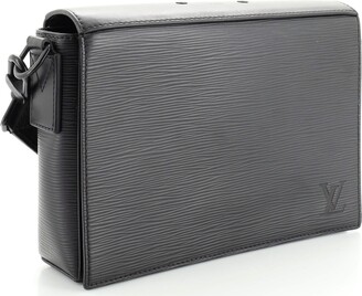 Louis Vuitton Box Messenger Bag EPI Leather Black