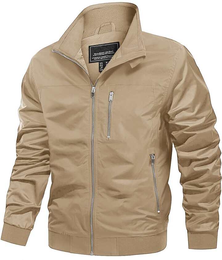 Cotrasen Mens Winter Jacket Light Weight Flying Bomber Jacket with Pockets
