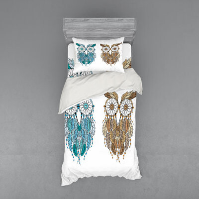 Ambesonne Owl Duvet Cover Set