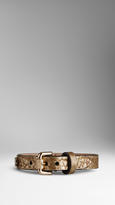 Thumbnail for your product : Burberry Buckle Detail Metallic Leather Bracelet