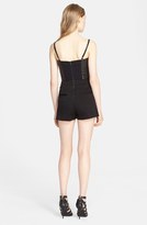 Thumbnail for your product : Alice + Olivia 'Orin' Leather Bustier Romper
