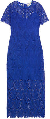 Diane von Furstenberg Guipure Lace Midi Dress - Royal blue