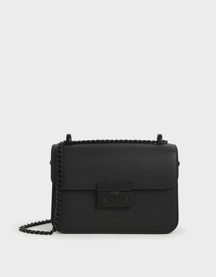 Charles & Keith Classic PushLock Crossbody Bag ShopStyle
