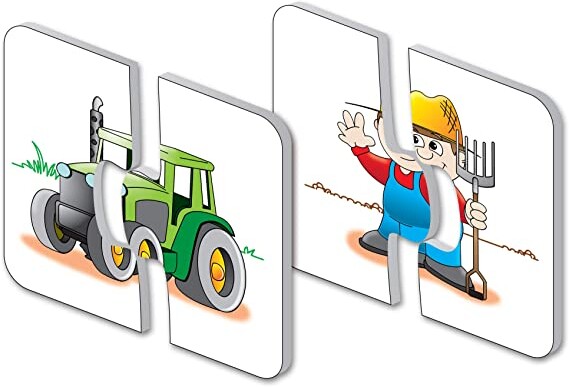 The Learning Journey: My First Match It - On the Farm - 15 Self-Correcting Farming Image Matching Puzzles , White