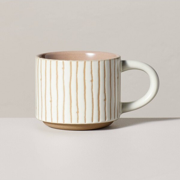 16oz Matte Stoneware Mug Cream - Hearth & Hand™ with Magnolia