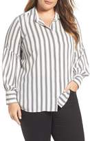 Thumbnail for your product : Vince Camuto Stripe Puff Sleeve Blouse