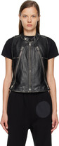 Thumbnail for your product : MM6 MAISON MARGIELA Black Moto Zip Leather Vest