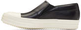 Thumbnail for your product : Rick Owens Black and Off-White Boat Slip-On Sneakers