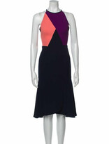 Thumbnail for your product : Roland Mouret Colorblock Pattern Midi Length Dress w/ Tags Blue