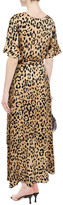 Thumbnail for your product : Temperley London Piera Leopard-print Hammered Silk-satin Midi Wrap Dress
