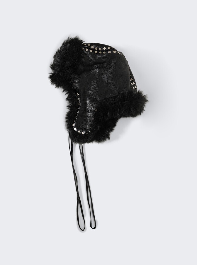 Studded Trapper Hat Coal