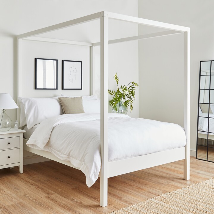 Dunelm Lynton 4 Poster Bed White ShopStyle