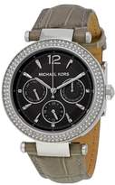 Thumbnail for your product : Michael Kors MK2544 Stainless Steel & Leather Grey Dial Quartz 38mm Women's Watch