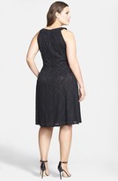 Thumbnail for your product : Donna Ricco Embellished Neck Textured Knit Dress (Plus Size)