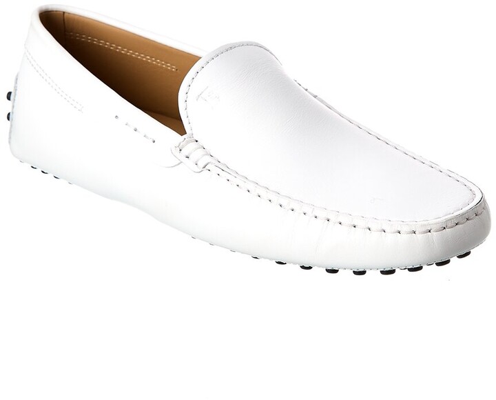 Mens White Leather Loafers | Shop the world's largest collection of fashion  | ShopStyle