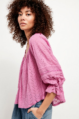 Free People Darcy Eyelet Blouse - ShopStyle Tops