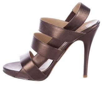 Valentino Metallic Slingback Sandals