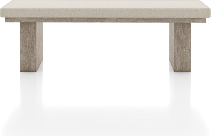 Furniture of America Foome Modern Farmhouse Upholstered Solid Wood Bench, Natural