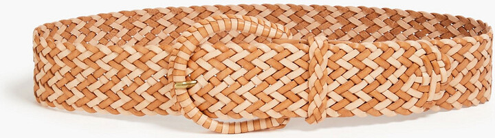 Braided leather belt