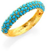 Thumbnail for your product : Kenneth Jay Lane Cabochon Cluster Bangle Bracelet