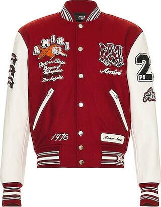 ジャケット・アウター AMIRI VINTAGE PATCH VARSITY BOMB AMIRI VINTAGE PATCH VARSITY BOMB