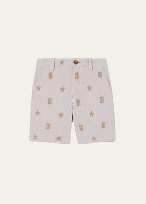 Burberry Little Boy's & Boy's Royston Star & Monogram Motif Tailored Denim  Shorts on SALE