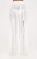 Thumbnail for your product : PrettyLittleThing Minah White Mesh Maxi Skirt