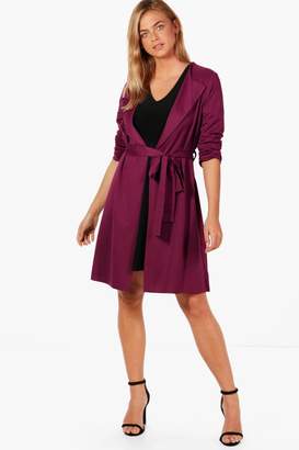 boohoo Long Sleeve Belted Duster