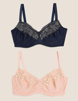 Thumbnail for your product : Marks and Spencer 2pk Underwired Full Cup Minimiser Bras C-G