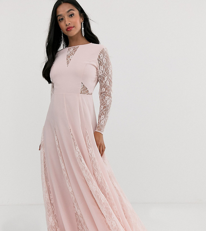 petite long sleeve maxi dresses