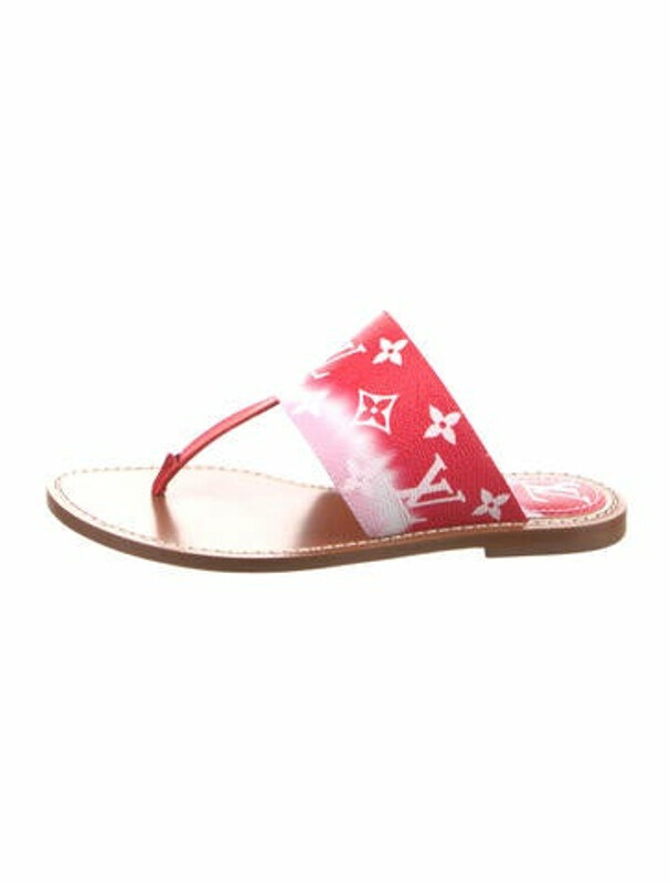 red lv sandals