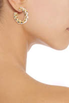 Thumbnail for your product : Bounkit 14-karat Gold-plated Quartz Hoop Earrings