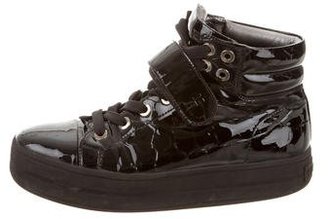 Sonia Rykiel Patent Leather High-Top Sneakers