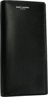 SAINT LAURENT Logo-Appliquéd Leather Billfold Wallet - Men - Black Wallets